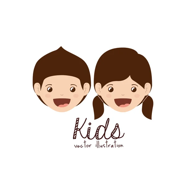 Diseño de niños felices — Vector de stock