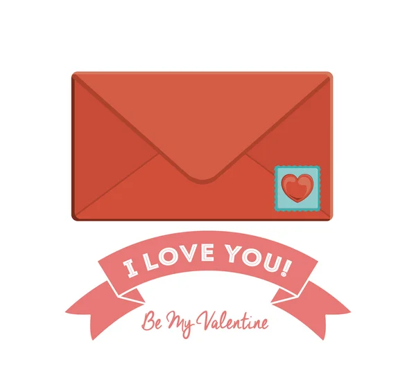 Diseño de tarjeta de amor — Vector de stock