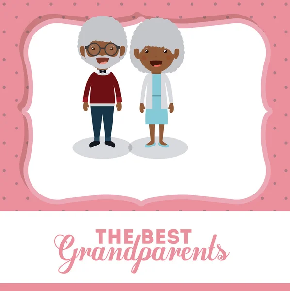 Conception concept grands-parents — Image vectorielle