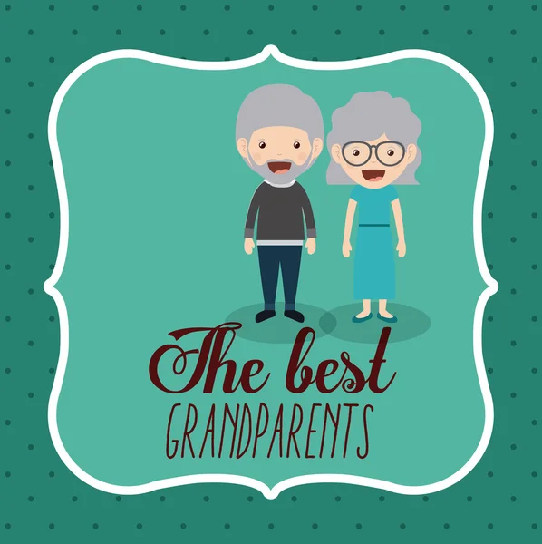 Grandparents concept design — Stock Vector