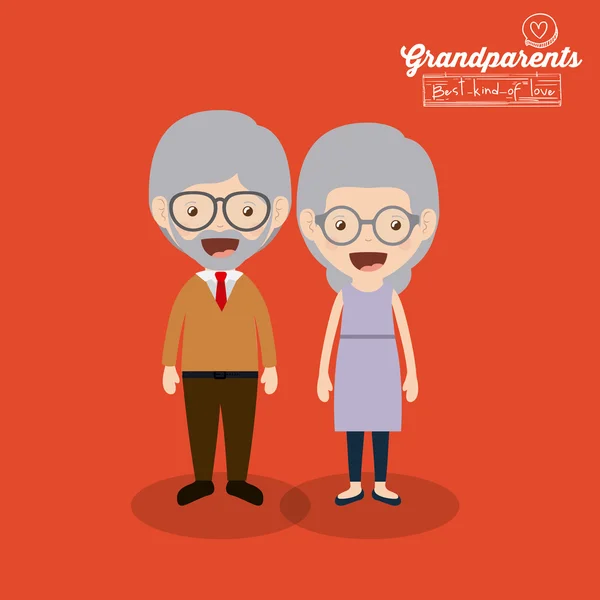 Παππούδες και γιαγιάδες σχεδιασμός concept — Διανυσματικό Αρχείο