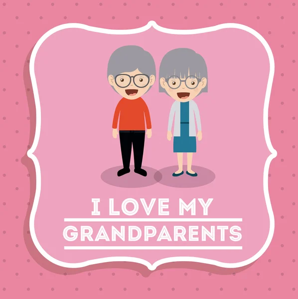 Grandparents concept design — Stock Vector