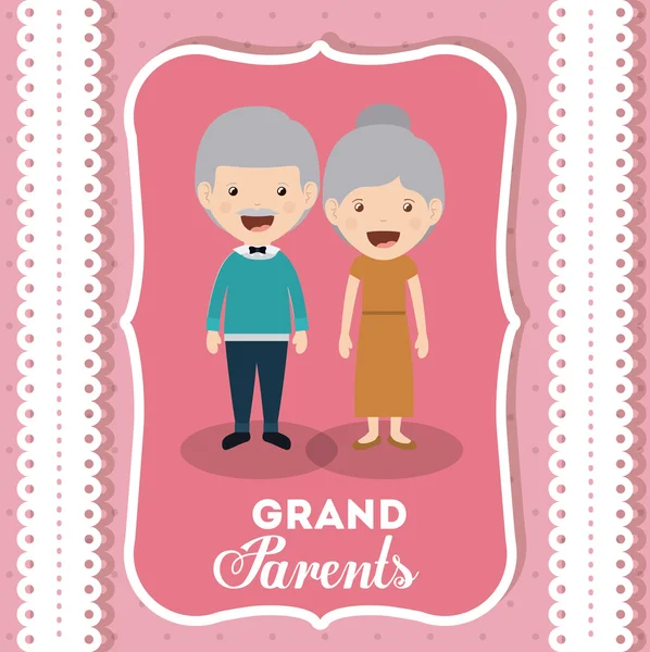 Konzeption der Großeltern — Stockvektor