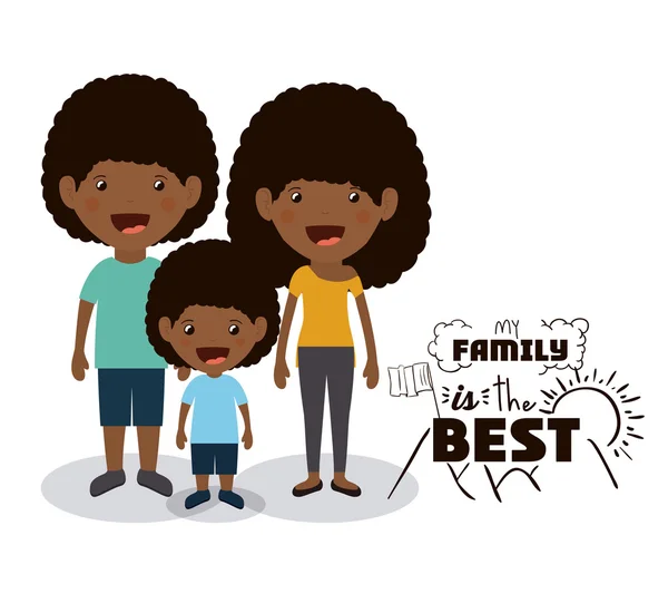 Le meilleur design familial — Image vectorielle