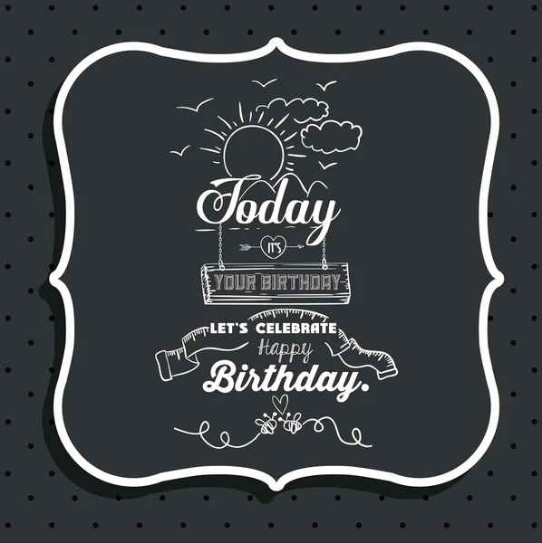 Feliz cumpleaños diseño — Vector de stock