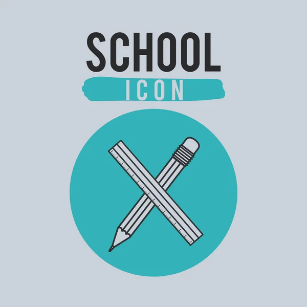 Icône de l'école design — Image vectorielle