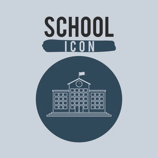 Escuela icono diseño — Vector de stock