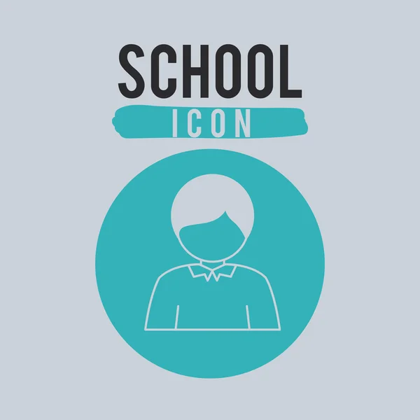 Projeto ícone da escola — Vetor de Stock