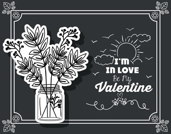 Diseño de mensaje de amor — Vector de stock