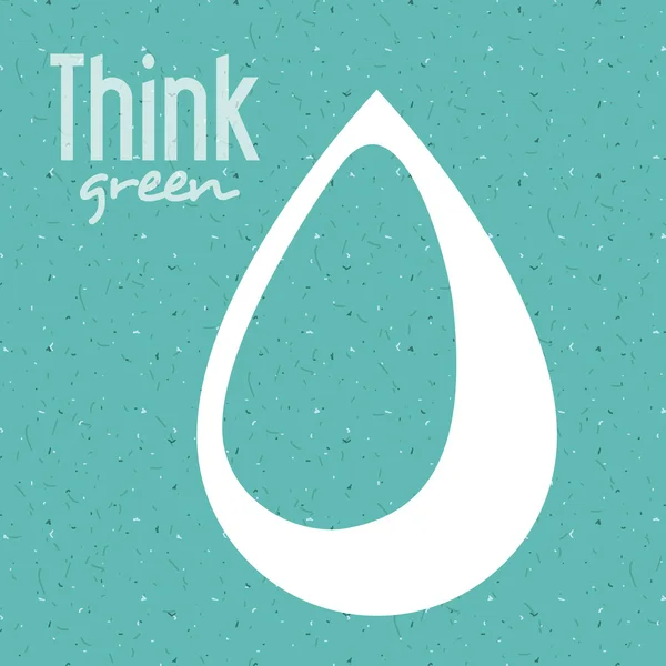 Think green design — Stock Vector