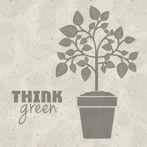 Pensar diseño verde — Archivo Imágenes Vectoriales