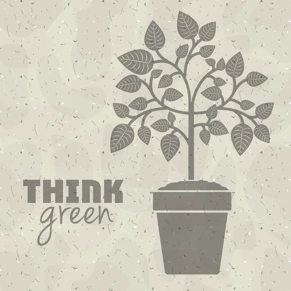 Think green design — Stock Vector