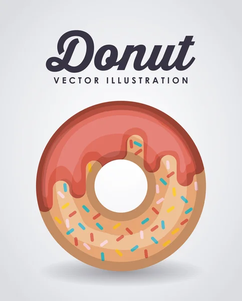 Design de donut doce — Vetor de Stock