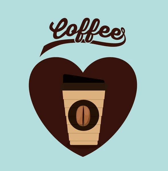 Design de café delicioso — Vetor de Stock