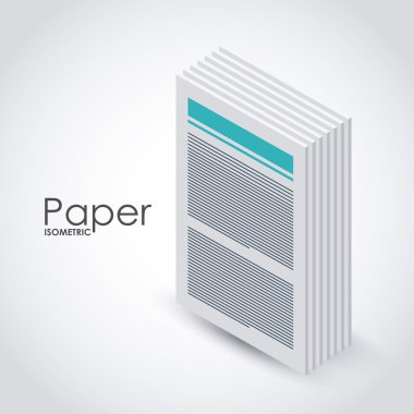 izometrik kağıt simgesi tasarım