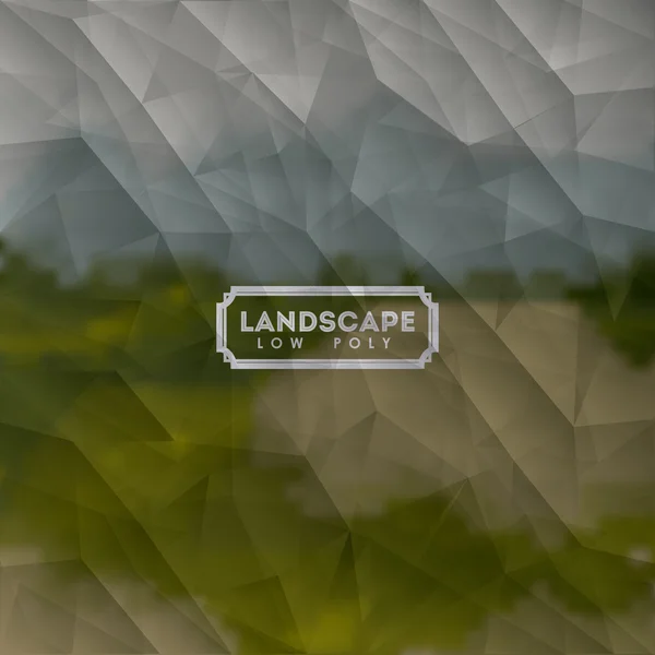 Landscape low poly design — Stock Vector