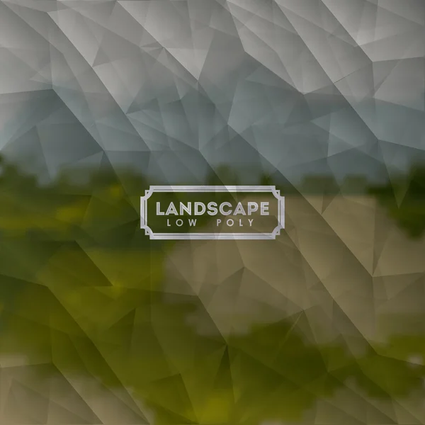 Paysage low poly design — Image vectorielle