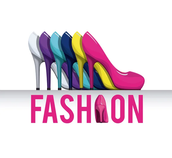 Modevormgeving womens schoenen — Stockvector
