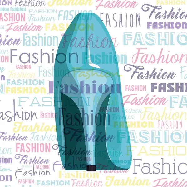 Moda mujer zapatos diseño — Vector de stock