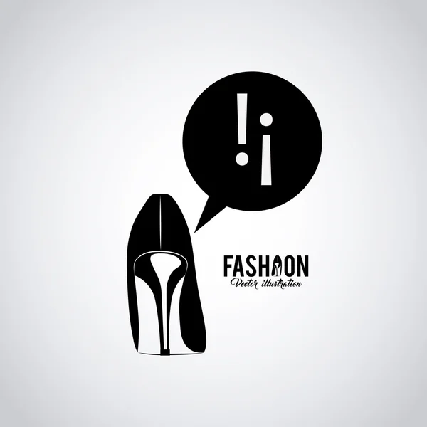 Mode femmes chaussures design — Image vectorielle