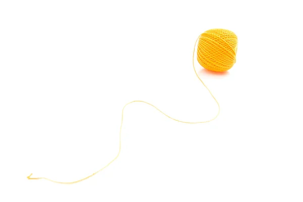 Yellow spool of thread — Stock Photo, Image