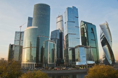Moskova merkezinde akşam görünümünü