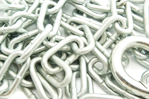 Metal chain with carabiner — Stock Photo, Image