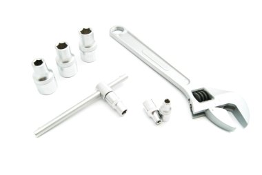 ayarlanabilir anahtarı ve beyaz başlarına