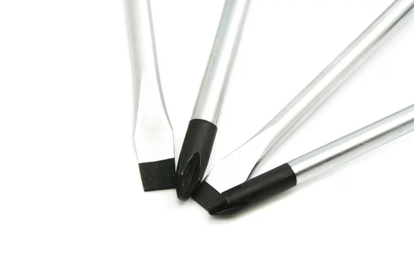 Metal screwdrivers on white — Stock Photo, Image