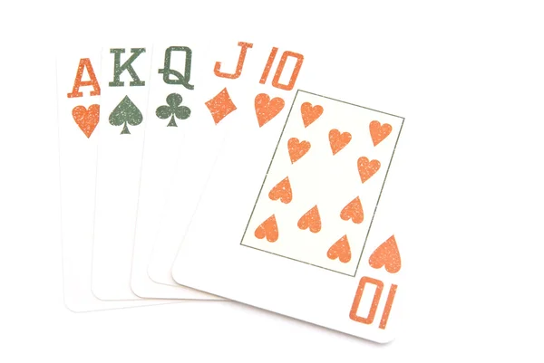 Street combination of playing cards — Stock Photo, Image