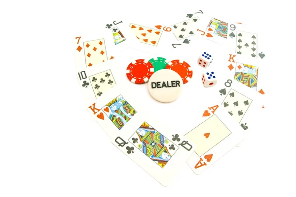 Corazón de jugar a las cartas —  Fotos de Stock