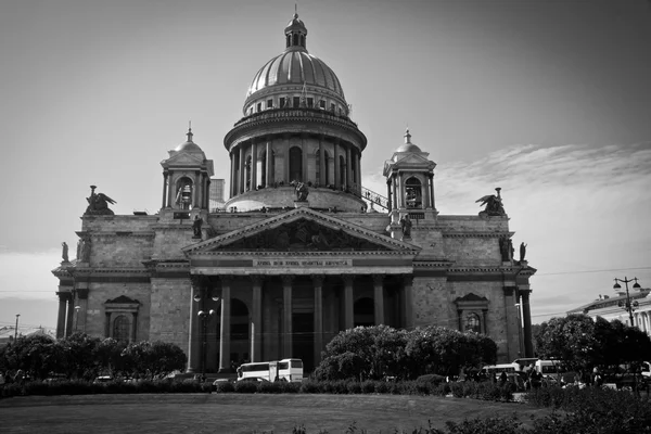 Catedral de São Isaac preto e branco — Fotografia de Stock