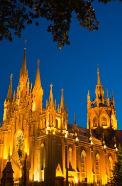 Bir yaz üzerinde Gotik Katedrali 