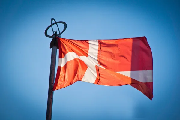 Bandera de la marca en el fondo del cielo —  Fotos de Stock