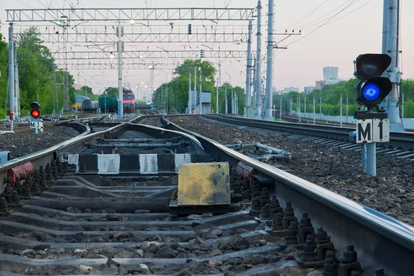 Demiryolu parça yaz saati — Stok fotoğraf