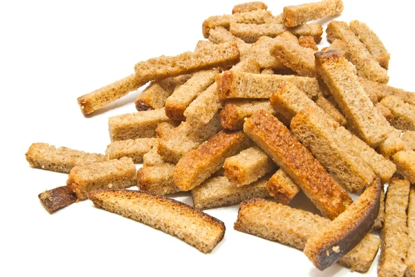 Heap of crackers on white — Stock Photo, Image