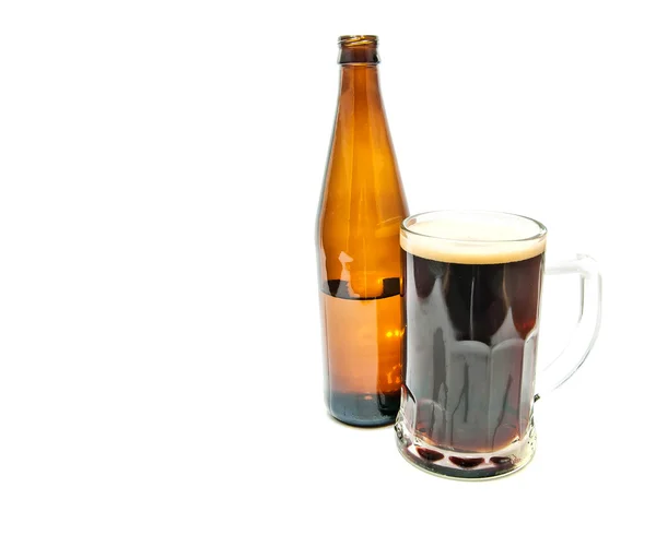 Mug of dark beer closeup — Stock Photo, Image