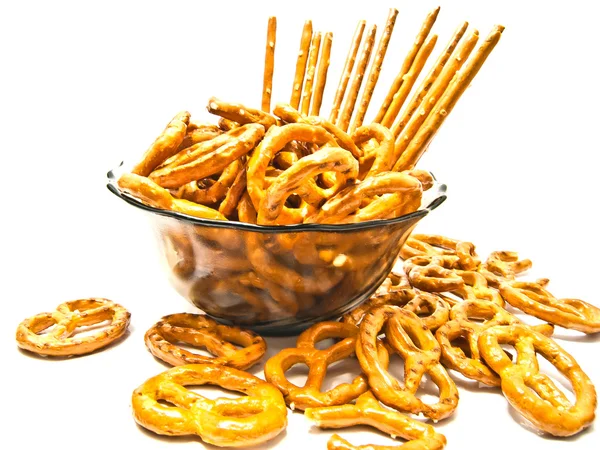 Alguns pretzels e breadsticks — Fotografia de Stock