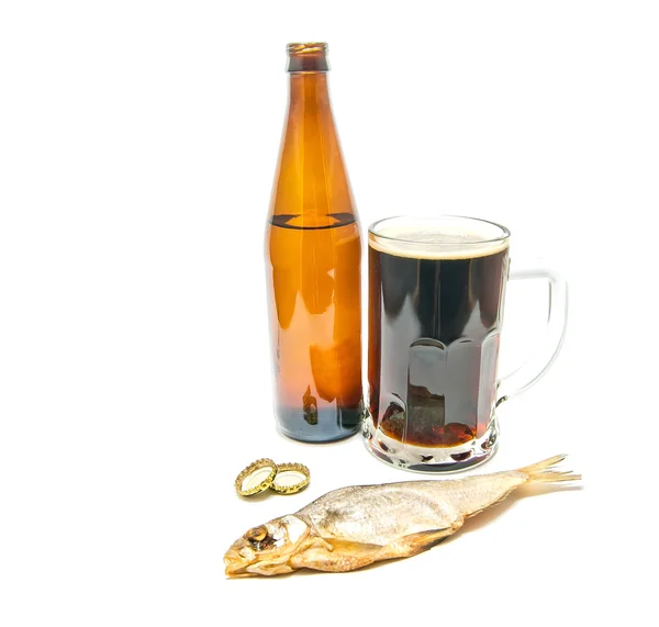 Bacalao y cerveza oscura — Foto de Stock