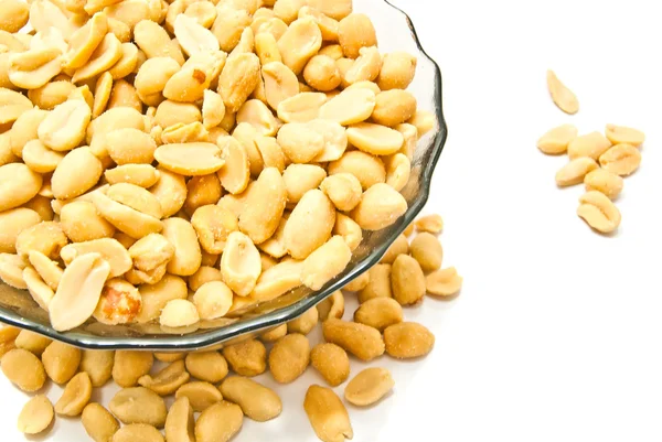 Dish with tasty roasted peanuts — Stock Photo, Image