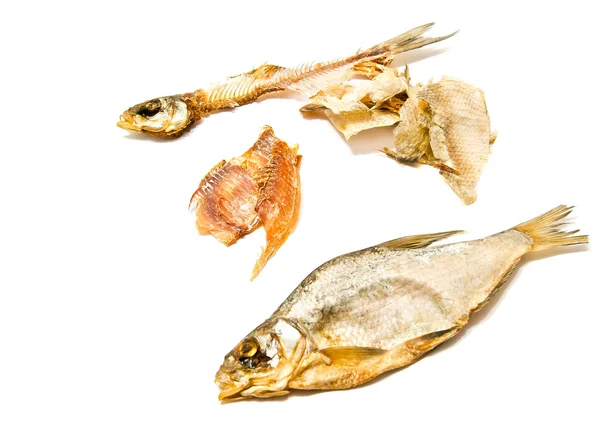 Lutfisk, skelettet och huden närbild — Stockfoto