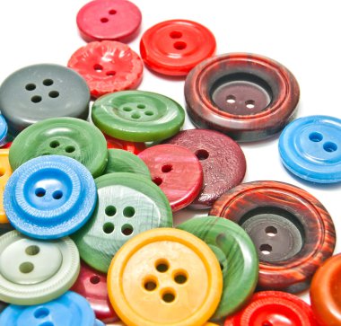 birçok renkli düğmeler