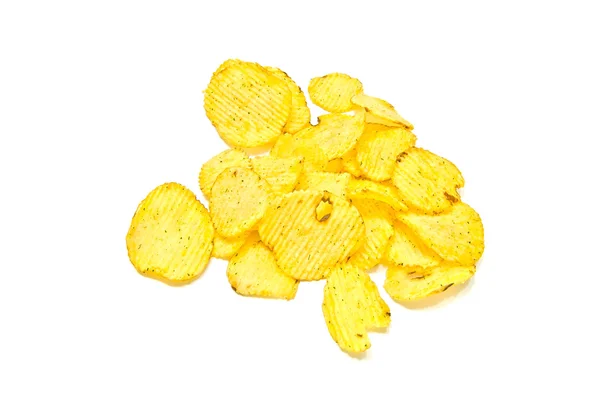 Tasty corrugated chips closeup — Stock Photo, Image