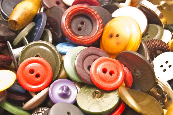 Heap of various colorful buttons — Stock Photo, Image