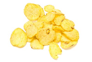 lezzetli oluklu patates cipsi portre