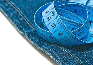 Mavi metre ve denim portre