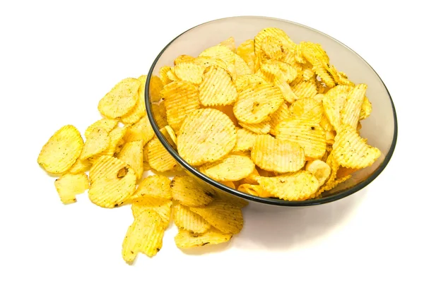 Alguns chips ondulados — Fotografia de Stock