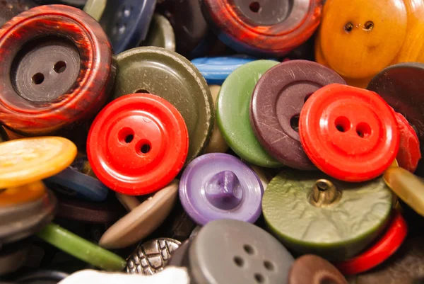 Texture of different colored buttons closeup — Stock Photo, Image