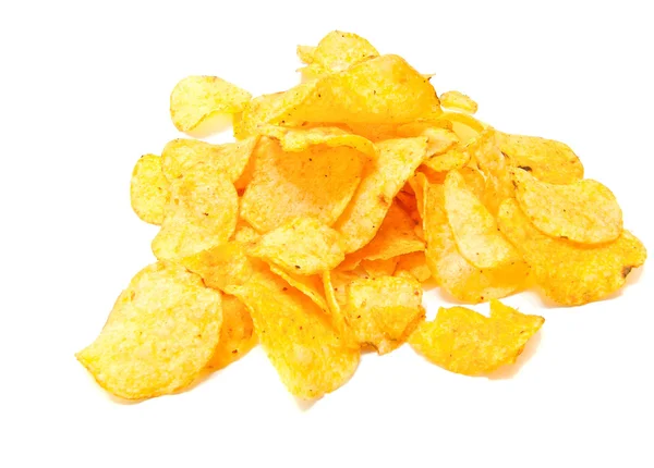 Krispig potatis chips närbild — Stockfoto