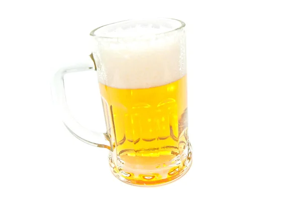 Glass of light beer closeup — Stock Photo, Image